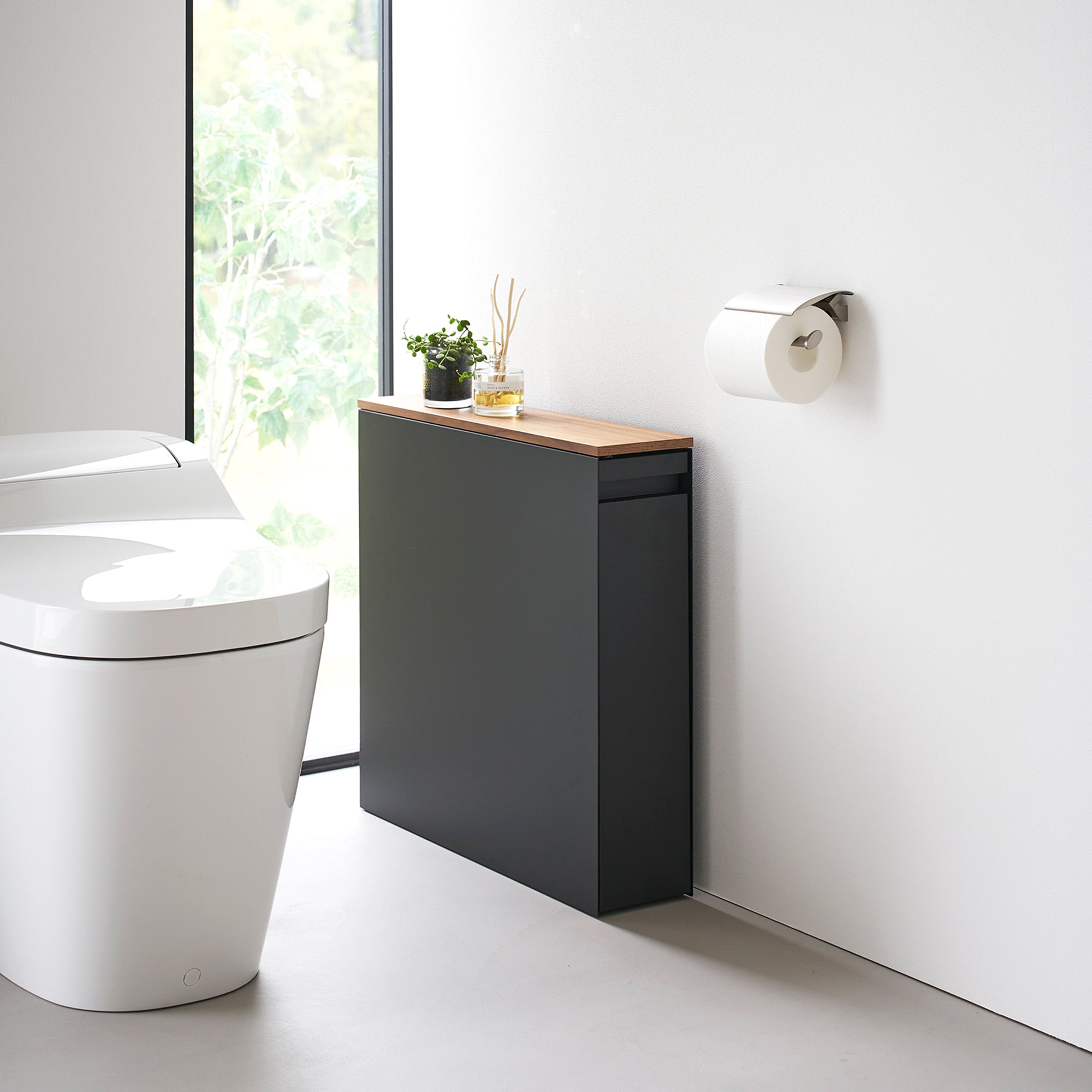 Pull-Out Bathroom Storage Cabinet - Steel + Wood - Image 13