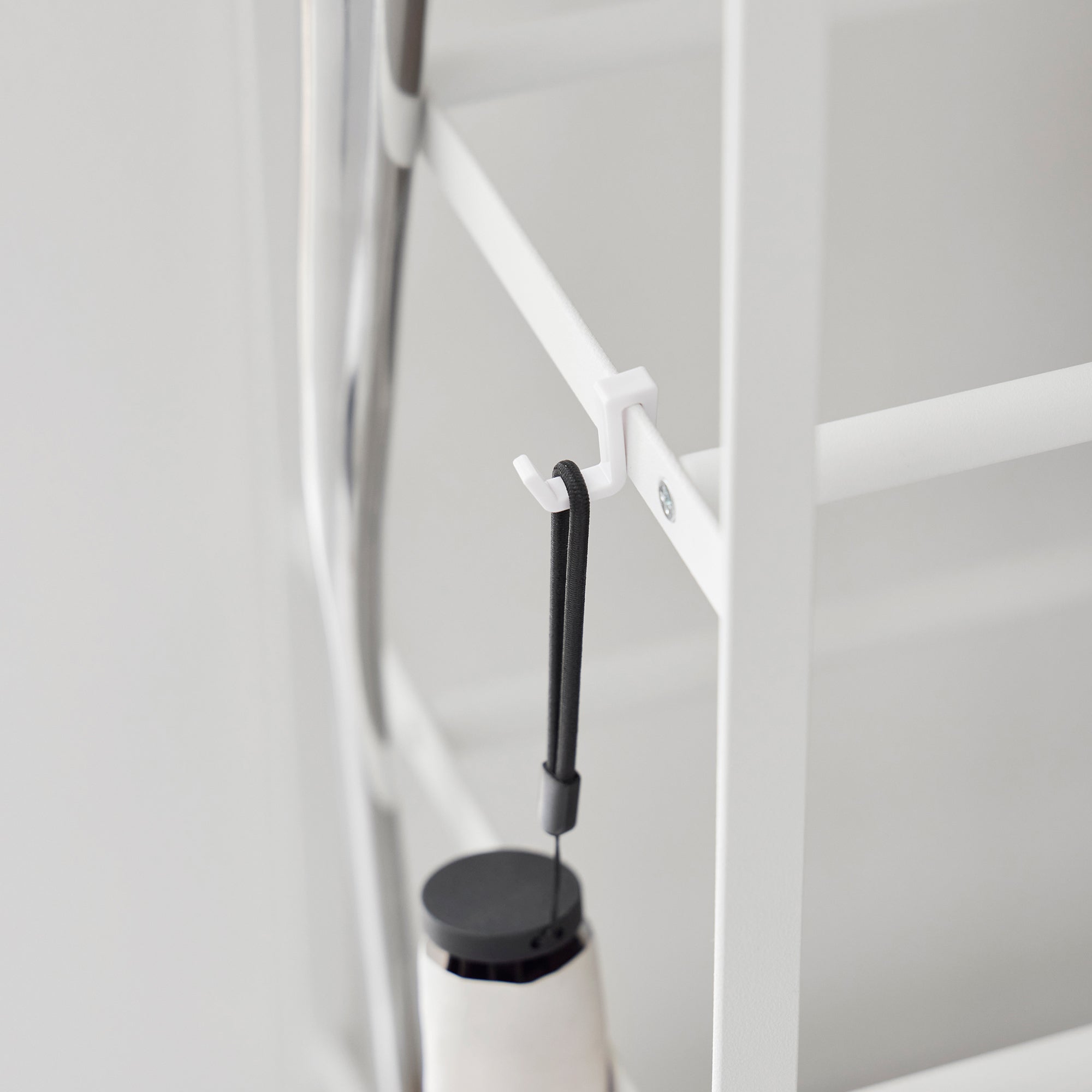 Rolling Five-Tier Shoe Rack (34.25 H) - Steel + Wood - Image 7