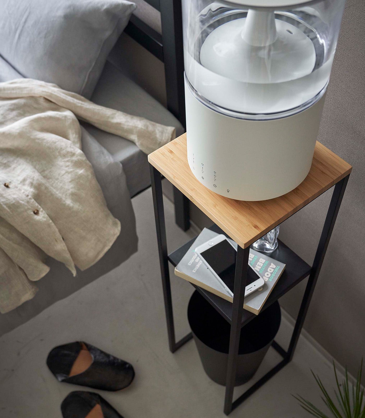 Two-Tier Display & Storage Shelf (31.5 H) - Steel + Wood - Image 15