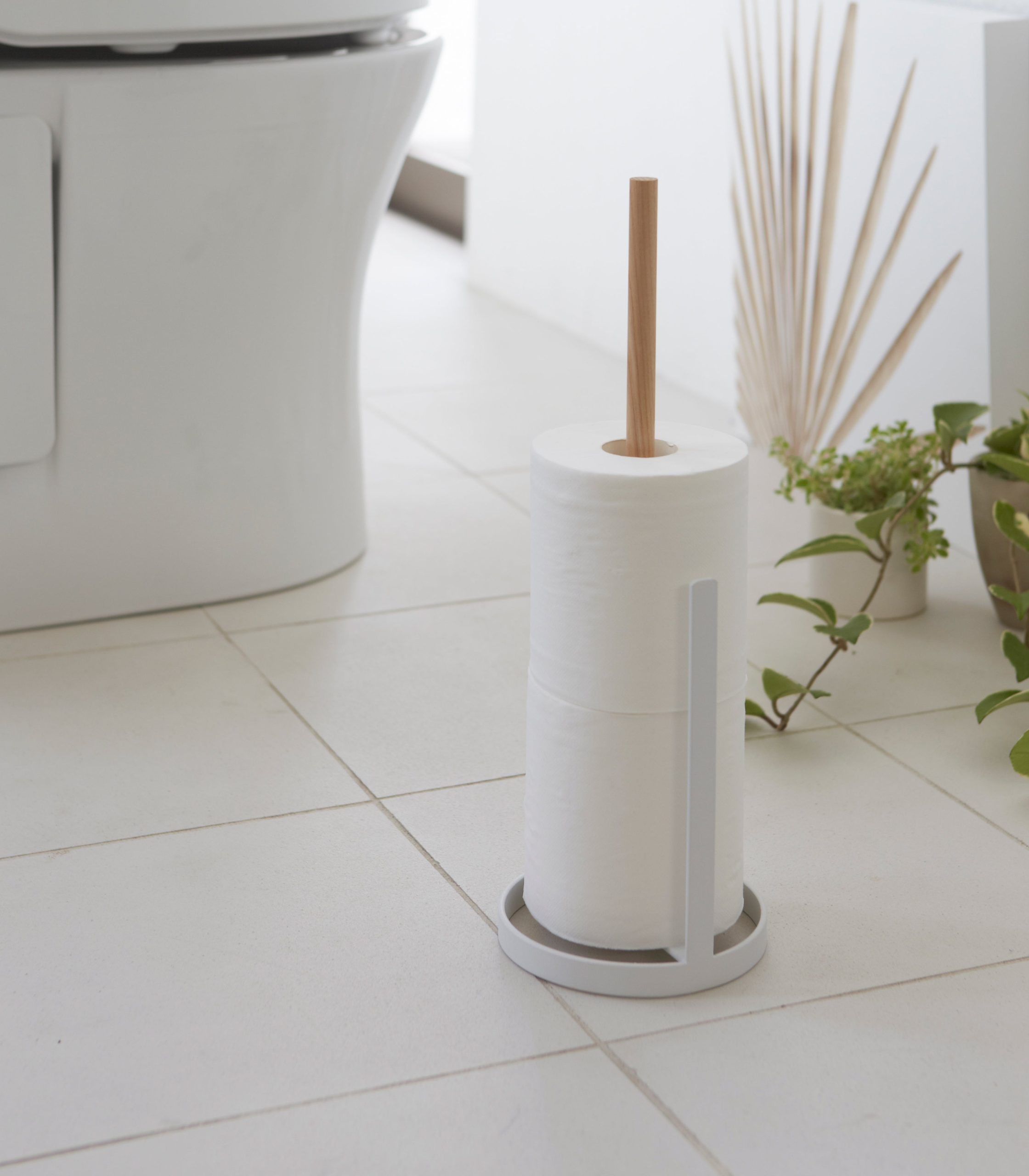 Toilet Paper Stocker - Steel + Wood - Image 3