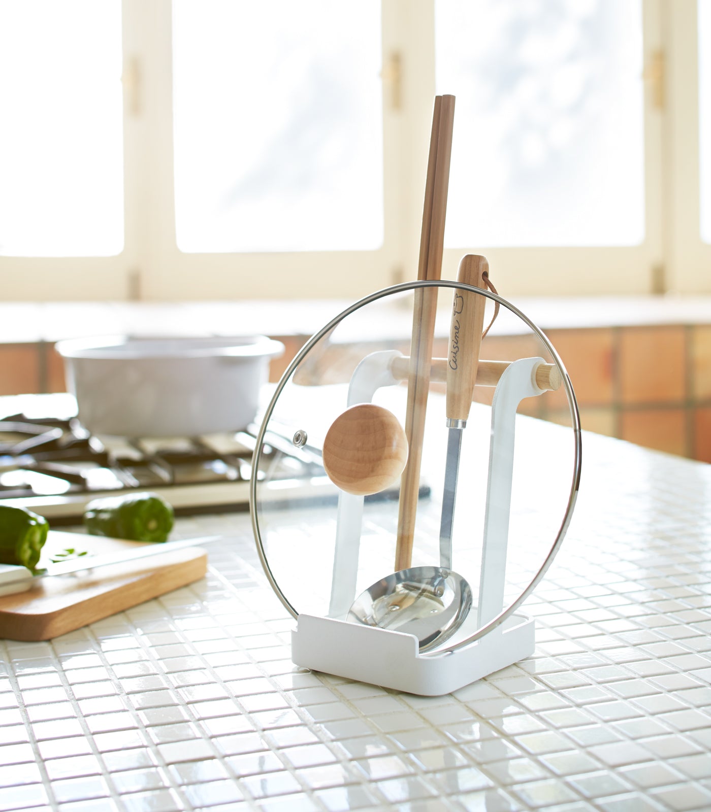 Lid & Ladle Stand - Steel + Wood - Image 2