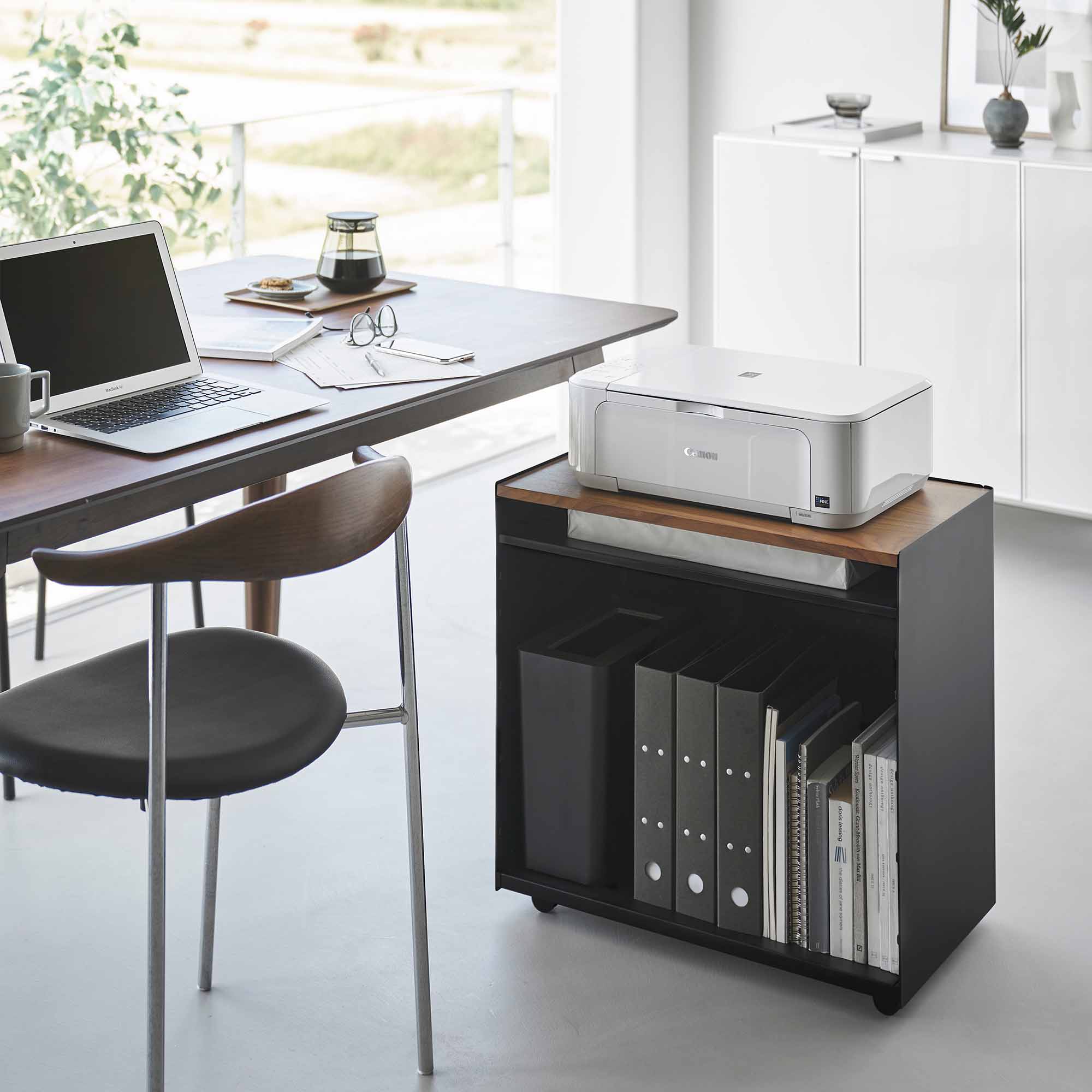 Mobile Hideaway Storage Cart (23 H) - Steel + Wood - Image 12