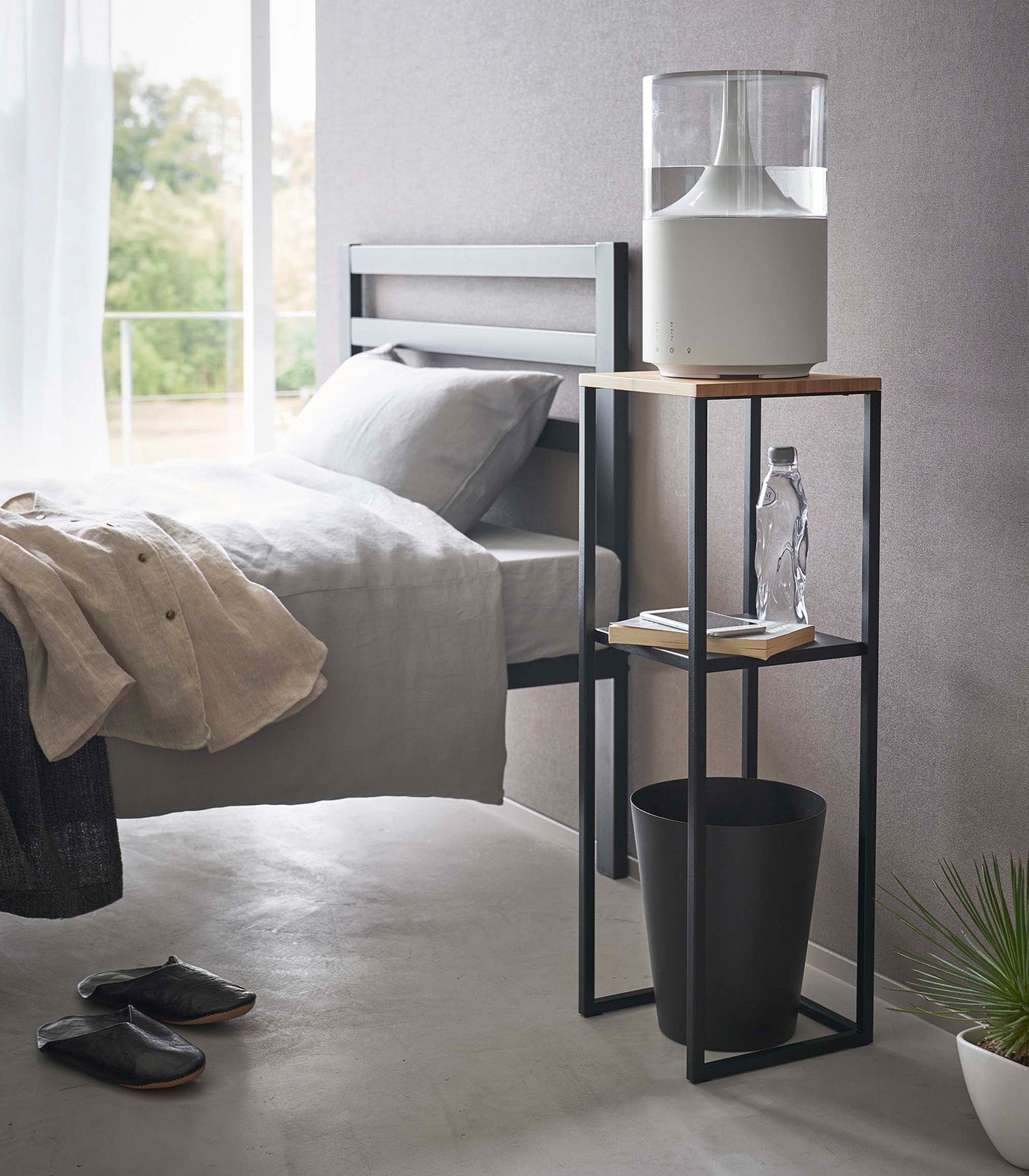 Two-Tier Display & Storage Shelf (31.5 H) - Steel + Wood - Image 11