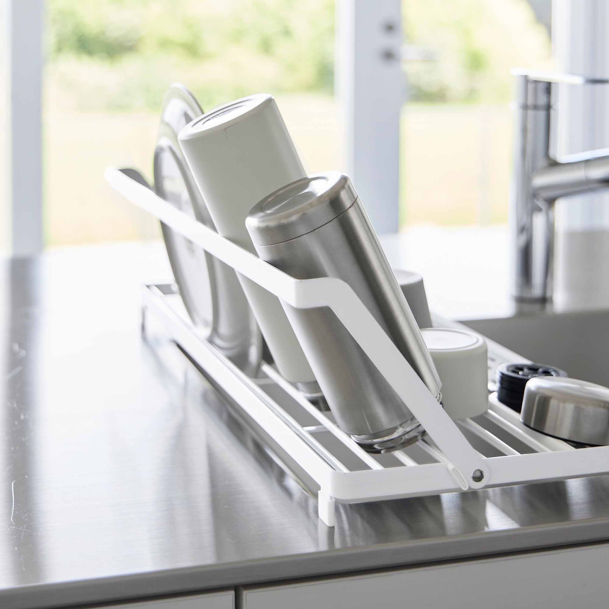 Slim Over-the-Sink Dish Drying Rack - Steel - Image 5