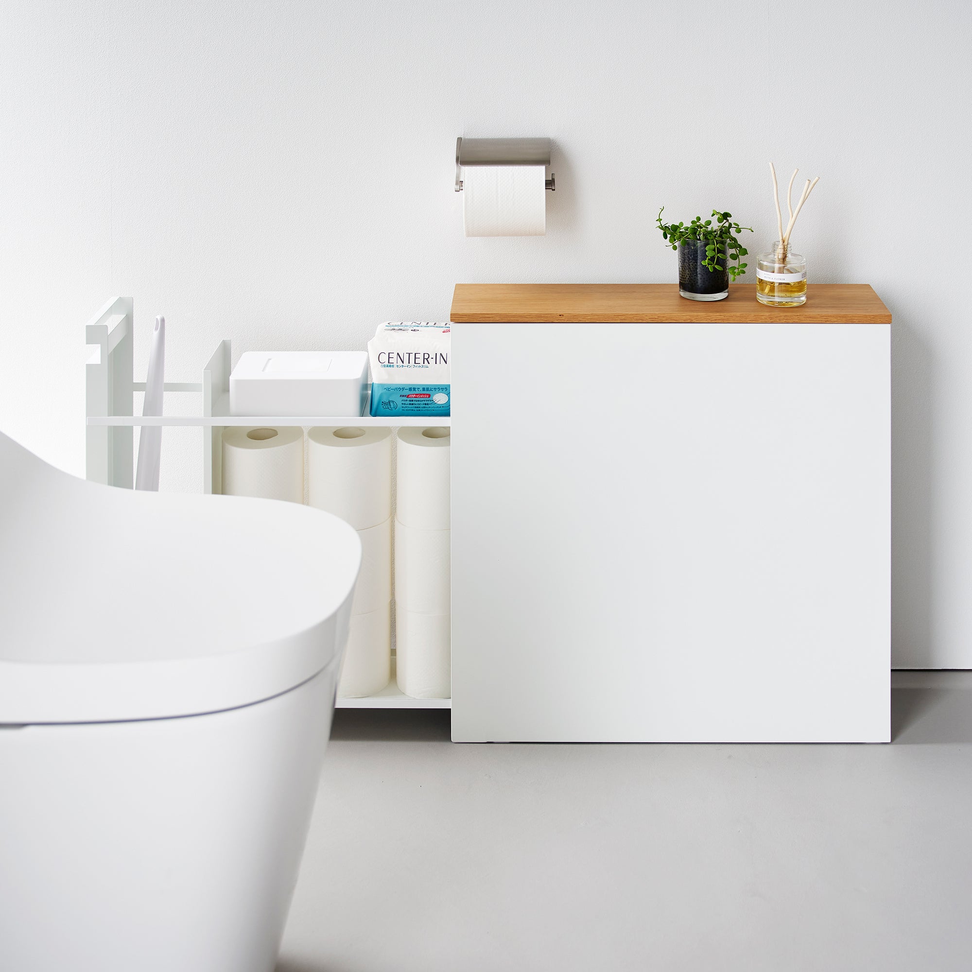 Pull-Out Bathroom Storage Cabinet - Steel + Wood - Image 8