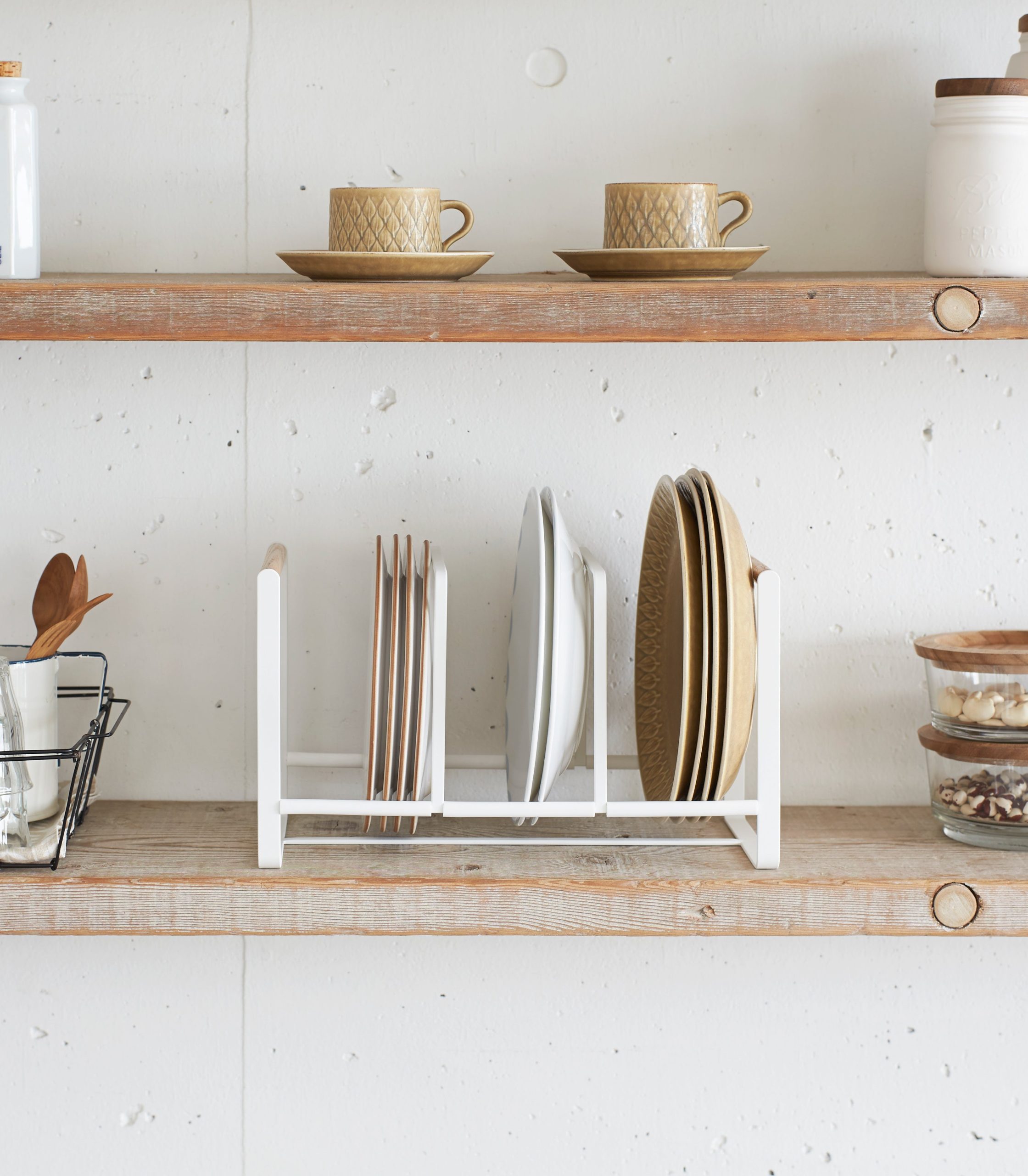 Vertical Plate Organizer - Steel + Wood - Image 4