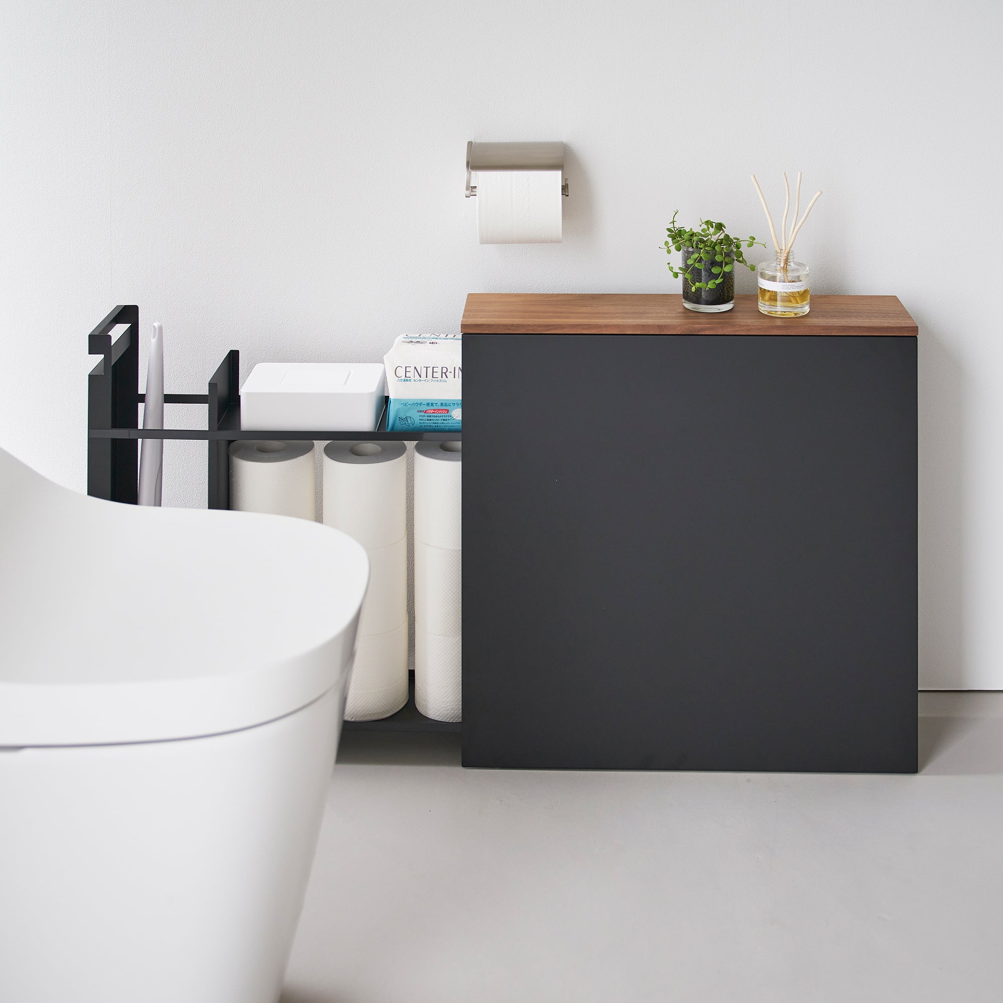 Pull-Out Bathroom Storage Cabinet - Steel + Wood - Image 15