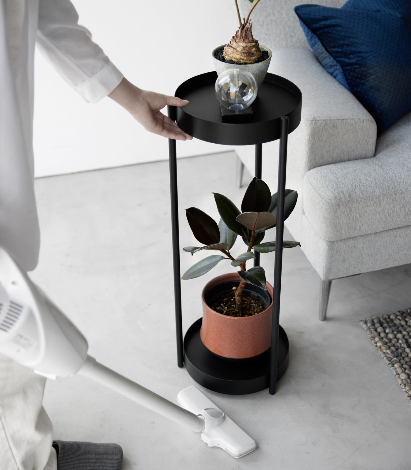 Two-Tier Rolling Plant Stand (28 H) - Steel - Image 14