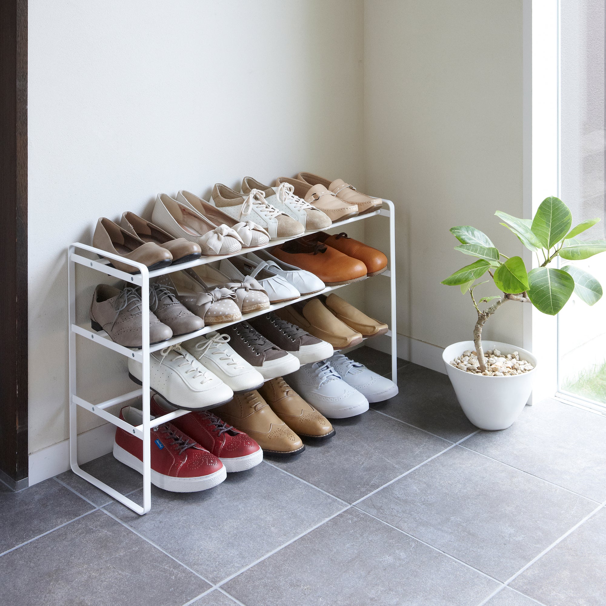 Three-Tier Expandable Shoe Rack (18 H) - Steel - Image 3