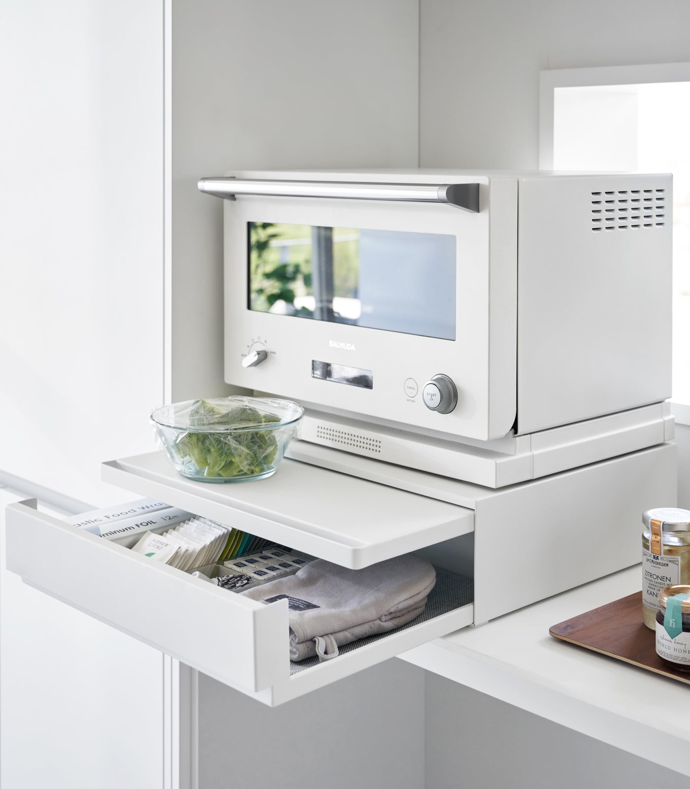 Countertop Drawer with Pull-Out Shelf - Steel - Image 5