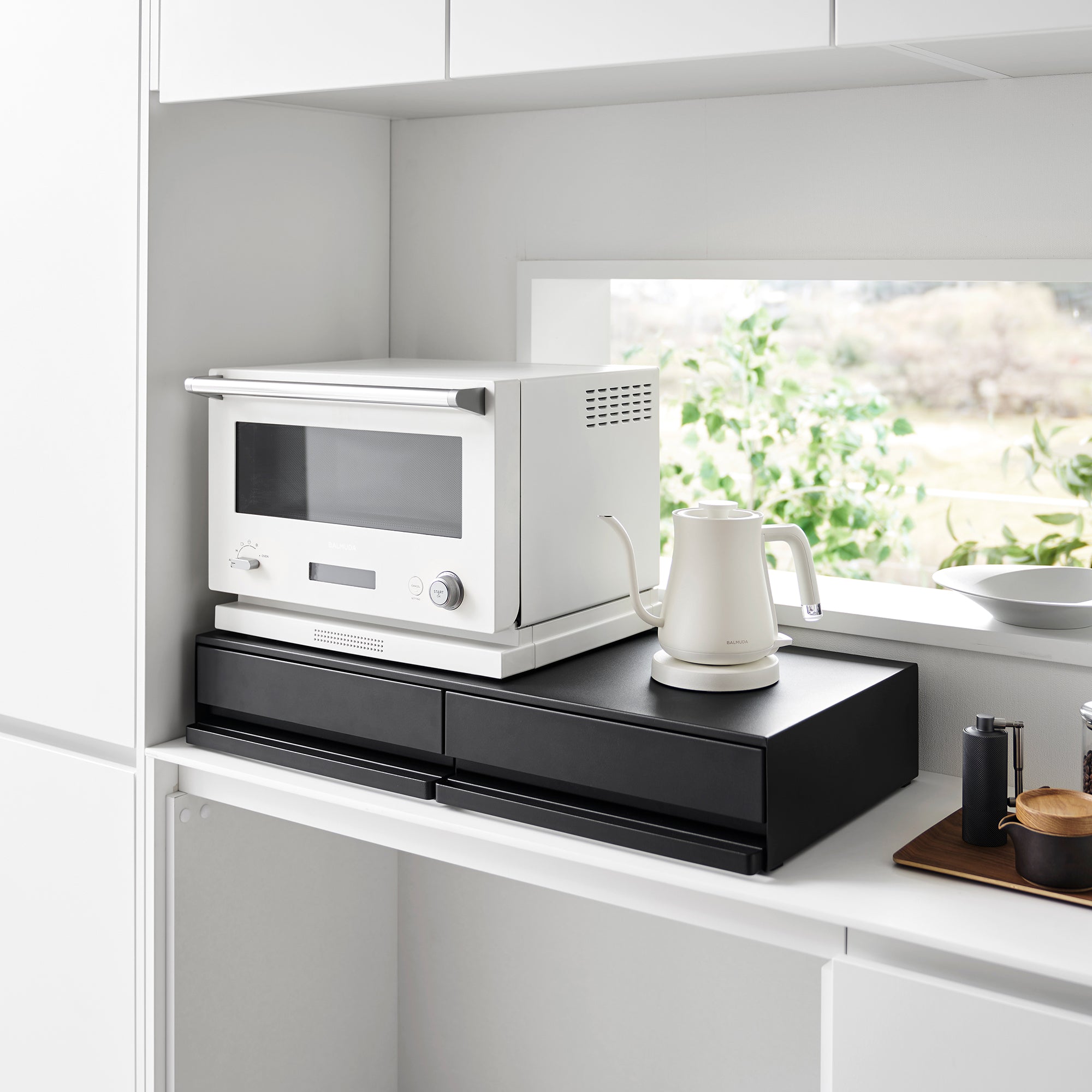 Countertop Drawer with Pull-Out Shelf - Wide - Steel - Image 13