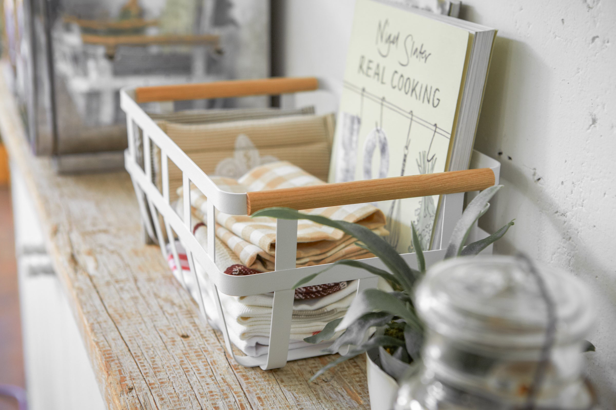 Storage Basket - Medium - Steel + Wood - Image 6