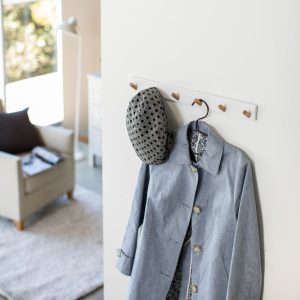 Wall-Mounted Coat Rack - Steel + Wood