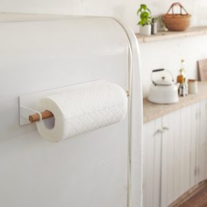 Magnetic Paper Towel Hanger - Steel + Wood